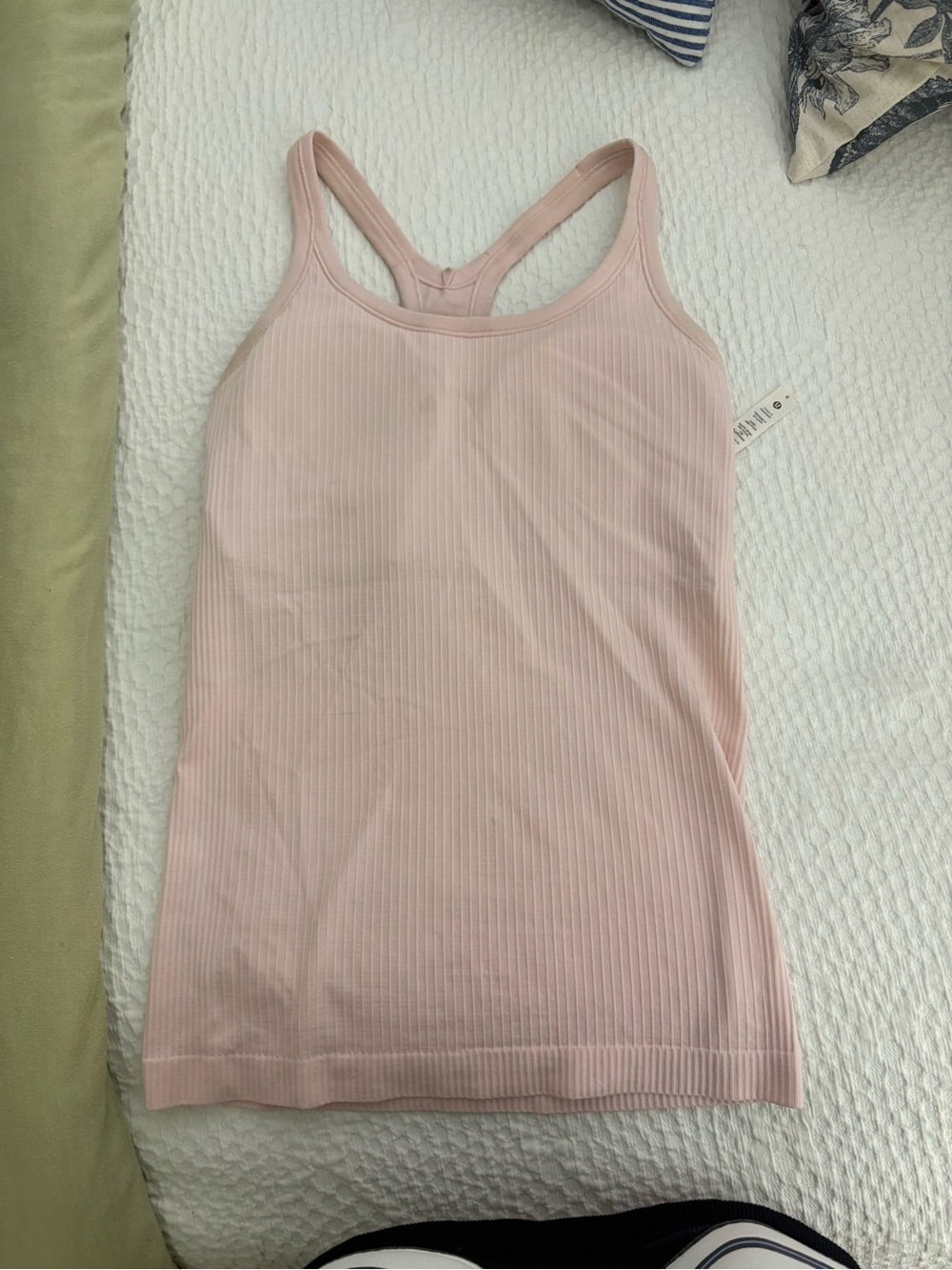 lululemon athletica Light Pink Ribbed Racerback Tank